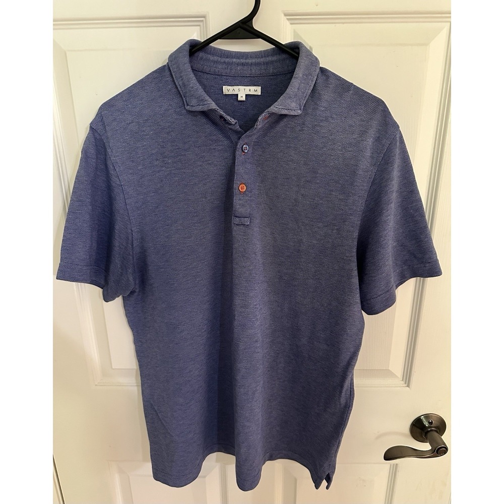 Men's Blue Vastrm Preppy Polo Shirt Size M